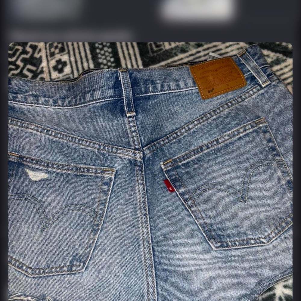 Levi's Light Blue Jean Shorts